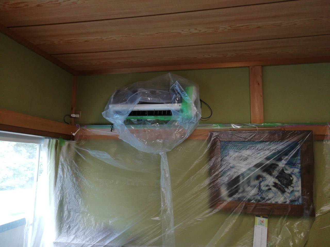 下田市吉佐美大浜、N様邸エアコンクリーニング